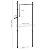 SoBuy Ντουλάπα ντουλάπα ντουλάπα Modular Black Acpendaled FRG109-SH