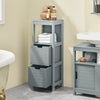 SoBuy Μπάνιο ντουλάπι ντουλάπι μπάνιο εξοικονόμηση γκρι L30*P30*A90 cm FRG127-SG