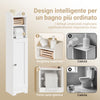 SoBuy Space-saving paper roll holder 23x20x100cm FRG177-W