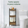 SoBuy Bagno bagno bagno bagno cesta τσάντα μπάνιο μπάνιο μπάνιο έπιπλα μπάνιο salvaspazio καφέ frg226-f