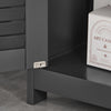 SoBuy Κινητό ντουλάπι νεροχύτη μπάνιου κάτω από νεροχύτη με 2 πόρτες χωρίς νεροχύτη (γκρι, για washbasin στο έδαφος) FRG237-III-DG