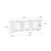 SoBuy Βιβλιοθήκη Bianco Bianco Bianco Frg48-W