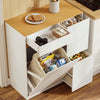 SoBuy FSB111-WN Mobile da Cucina Salvaspazio con 3 Cassetti e Ante Ribaltabili (immagine 6/12)