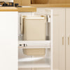 SoBuy FSB111-WN Mobile da Cucina Salvaspazio con 3 Cassetti e Ante Ribaltabili (immagine 7/12)