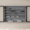 SoBuy FSB113-DG Vetrina da Parete con 5 Ripiani, Ante in Vetro, Grigio - immagine 9/12
