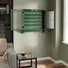 SoBuy FSB114-E-SY Armadio da Parete Sospeso con Ante in Vetro, Verde Scuro - immagine 11/12