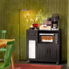 SoBuy Credenza με κινητούς τροχούς για φούρνο μικροκυμάτων κουζίνας με 1 συρτάρι, 3 πόρτες ντουλάπα κουζίνας 89x40x89cm fsb78-shch