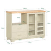 SoBuy Buffet Credenza με 2 πόρτες σε κινητά κουζίνα κινητό κινητό φούρνο μικροκυμάτων 120x40x90cm FSB81-MI