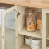 SoBuy Buffet Credenza με 2 πόρτες σε κινητά κουζίνα κινητό κινητό φούρνο μικροκυμάτων 120x40x90cm FSB81-MI