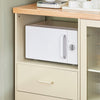 SoBuy Buffet Credenza με 2 πόρτες σε κινητά κουζίνα κινητό κινητό φούρνο μικροκυμάτων 120x40x90cm FSB81-MI