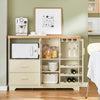 SoBuy Buffet Credenza με 2 πόρτες σε κινητά κουζίνα κινητό κινητό φούρνο μικροκυμάτων 120x40x90cm FSB81-MI