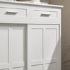 SoBuy Credenza με συρόμενες πόρτες, ντουλάπι κουζίνας, ντουλάπα καθιστικού, λευκό μπουφέ 80x40x85cm FSB84-W