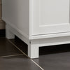 SoBuy Credenza με συρόμενες πόρτες, ντουλάπι κουζίνας, ντουλάπα καθιστικού, λευκό μπουφέ 80x40x85cm FSB84-W