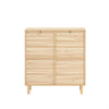 SoBuy Credenza με 2 συρόμενες πόρτες διακοσμητικό πλακάκι φυσική πλευρική κονσόλα 80x35x87cm fsb87-n