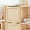 SoBuy Credenza με 2 συρόμενες πόρτες διακοσμητικό πλακάκι φυσική πλευρική κονσόλα 80x35x87cm fsb87-n