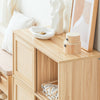 SoBuy Credenza με 2 συρόμενες πόρτες διακοσμητικό πλακάκι φυσική πλευρική κονσόλα 80x35x87cm fsb87-n