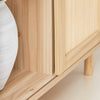 SoBuy Credenza με 2 συρόμενες πόρτες διακοσμητικό πλακάκι φυσική πλευρική κονσόλα 80x35x87cm fsb87-n