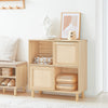 SoBuy Credenza με 2 συρόμενες πόρτες διακοσμητικό πλακάκι φυσική πλευρική κονσόλα 80x35x87cm fsb87-n