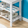 SoBuy Πόρτα, ράφι παπουτσιών εισόδου, L50*P29*A45 cm, λευκό, FSR02-K-W-W