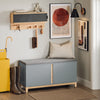 SoBuy Πάγκος παπουτσιών με κάθισμα, στήθος δοχείου με 2 πόρτες, 90x34x46cm FSR117-HG