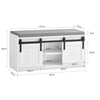 SoBuy Bench Poes Rack με συρόμενες πόρτες 120x35x45cm FSR133-W (αντίγραφο)