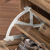 SoBuy Που πωλείται ράφι παπουτσιών με 3 Limelights Car Save Slim, 60x23x115cm, Walnut, FSR137-L-F