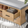 SoBuy Scarp με 2 συρτάρια, πάγκο με χώρο αποθήκευσης, πάγκο εισόδου, φυσικό χρώμα 110x35x47cm FSR148-N