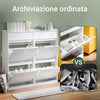 SoBuy FSR169-W scarpiera ante ribaltabili aperte capacità 8-10 paia scarpe taglia 45
