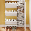SoBuy FSR233-W Scarpiera Salvaspazio con Specchio, 9 Ripiani, Bianco - immagine 11/12