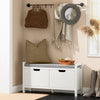 SoBuy Παπούτσια πάγκου σε εσωτερική θήκη σε εσωτερικά λευκά έπιπλα μπάνιου FSR63-W