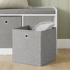 SoBuy Bastarque Μπάνιο Cassapanca Bank Bank Bench με 3 καλάθια λευκά και γκρι L102*P32*A45cm FSR65-DG