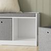 SoBuy Bastarque Μπάνιο Cassapanca Bank Bank Bench με 3 καλάθια λευκά και γκρι L102*P32*A45cm FSR65-DG