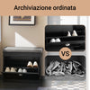 SoBuy Black Brush αγκαλιά ράφι με κάθισμα FSR82-K-SCH