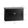 SoBuy Μαύρη βούρτσα αγκαλιά ράφι με κάθισμα fsr82-l-shch