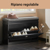 SoBuy Μαύρη βούρτσα αγκαλιά ράφι με κάθισμα fsr82-l-shch