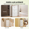 SoBuy FSR94-W Slim Shoe Cabinet with 3 Flap Doors, Space-saving Entrance Cabinet, Modern Entrance, 53x24x117 cm, White