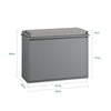 SoBuy Scarp με μαξιλάρι πτερυγίων και παπουτσιών, 62x46x26 cm fsr98-hg