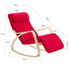 SoBuy Dondole καρέκλα καρέκλα χαλάρωση κόκκινη πολυθρόνα Ρυθμιζόμενα πόδια FST16-R
