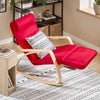 SoBuy Dondole καρέκλα καρέκλα χαλάρωση κόκκινη πολυθρόνα Ρυθμιζόμενα πόδια FST16-R