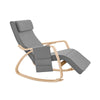SoBuy Καρέκλα καρέκλα dondic χαλάρωση γκρι πολυθρόνα poggia ρυθμιζόμενα πόδια fst18-dg