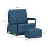 SoBuy FST99-B Poltrona Relax Design con Pouf Poggiapiedi (immagine 3/12)