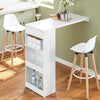 SoBuy BAL Counter Table από το μπαρ Penisola κουζίνα τοίχο τοίχο τραπέζι λευκό μπαλκόνι 110x45x106cm FWT101-W