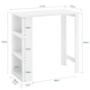 SoBuy BIC Counter Tall Table από Bar Penisola White Kitchen με FWT17-W ράφια