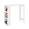 SoBuy BIC Counter Tall Table από Bar Penisola White Kitchen με FWT17-W ράφια