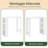 SoBuy BIC Counter Tall Table από Bar Penisola White Kitchen με FWT17-W ράφια