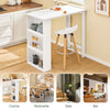 SoBuy BIC Counter Tall Table από Bar Penisola White Kitchen με FWT17-W ράφια