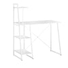 SoBuy Λευκό λευκό γραφείο γραφείου με FWT29-W βιβλιοθήκη