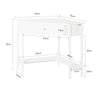 SoBuy Κονσόλα γραφείου λευκού πίνακα με βιβλιοθήκη FWT31-W