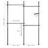 SoBuy Ντουλάπα ντουλάπα Modular Wardrobend στο έδαφος, KLS03-SH