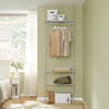 SoBuy Ρυθμιζόμενη ντουλάπα με μαντήλι με γκρίζα κρεμάστρες KLS07-HG